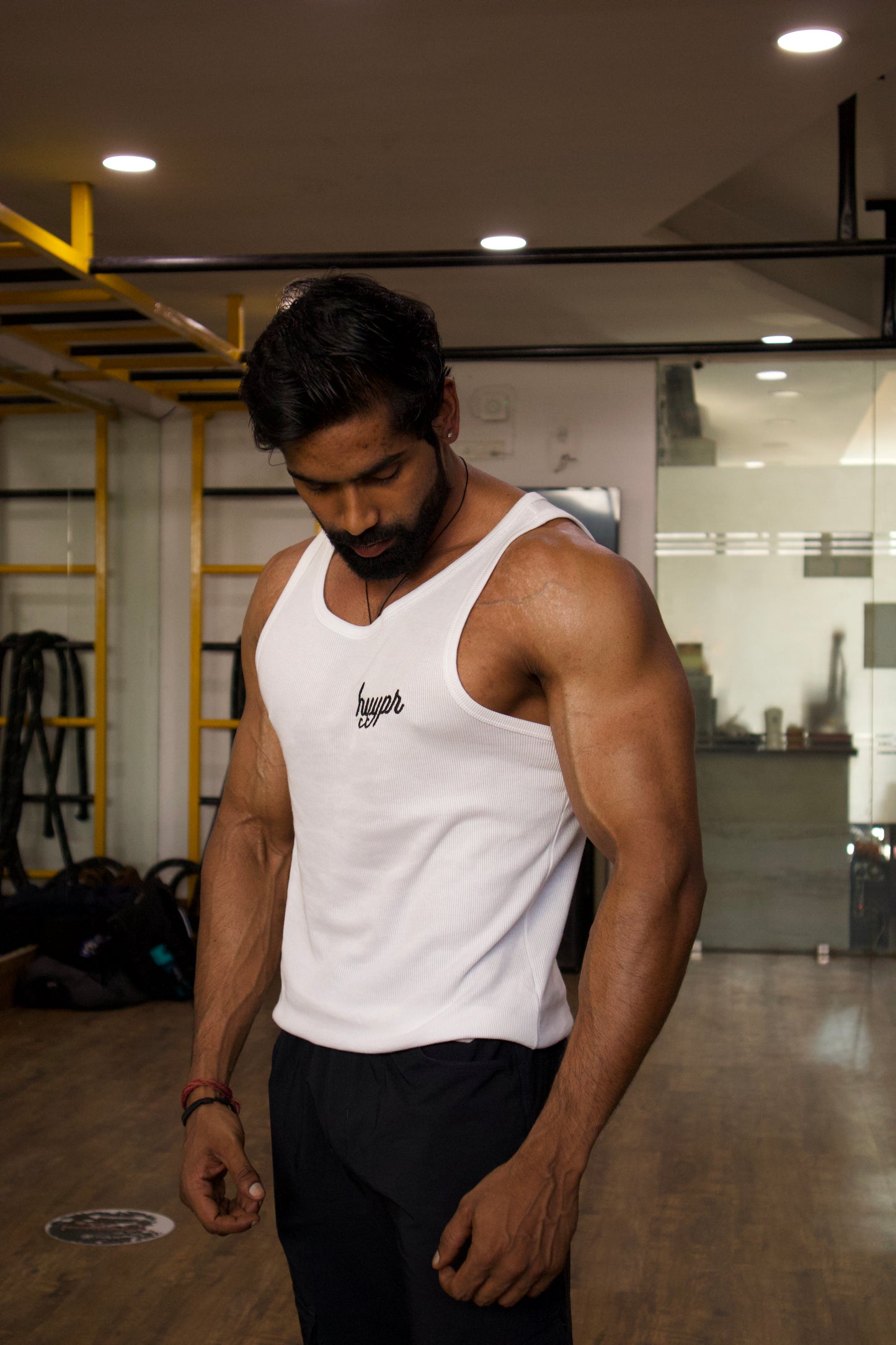 412 Ribbed Tank (White)