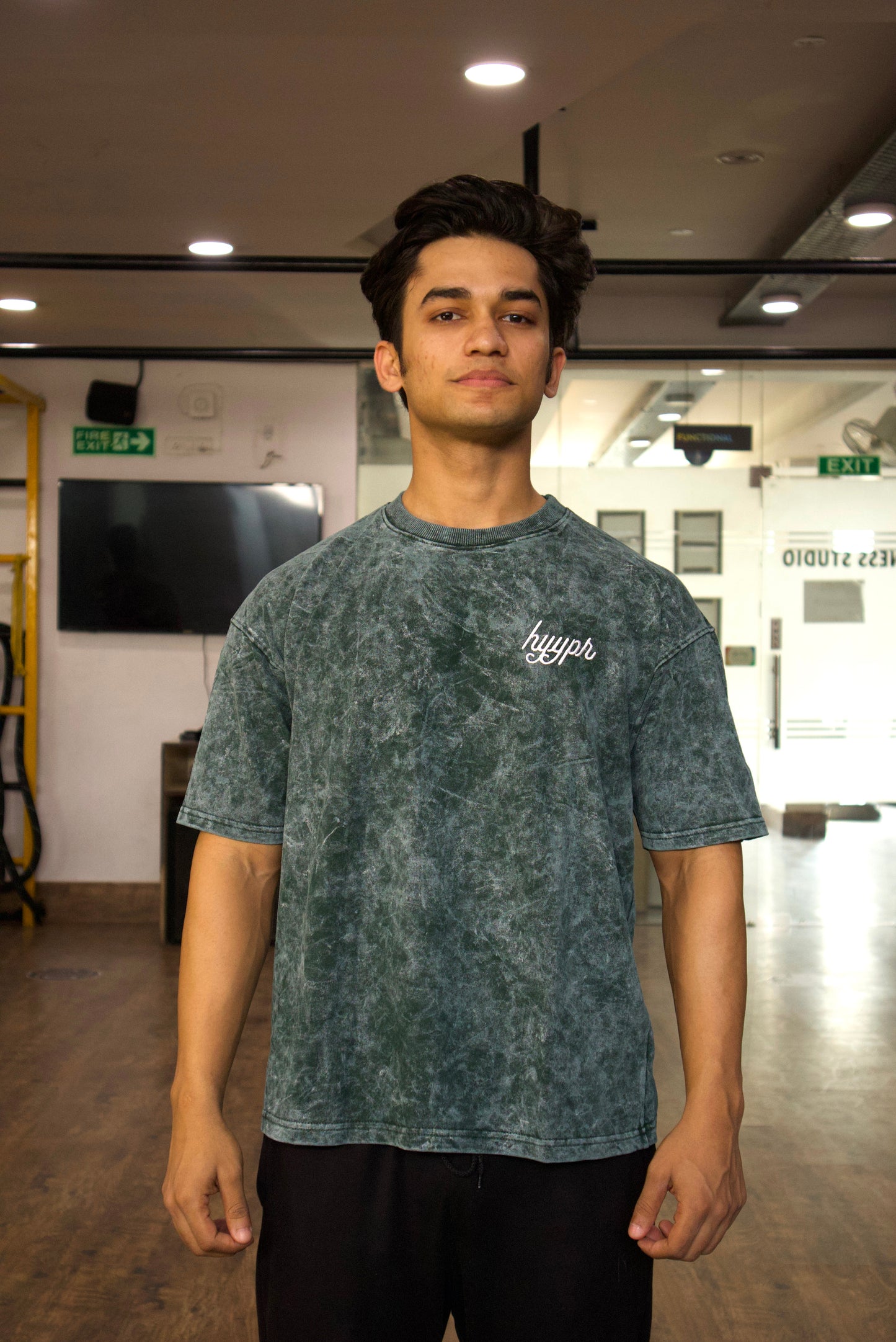 547 Acid Wash Tee (Green)