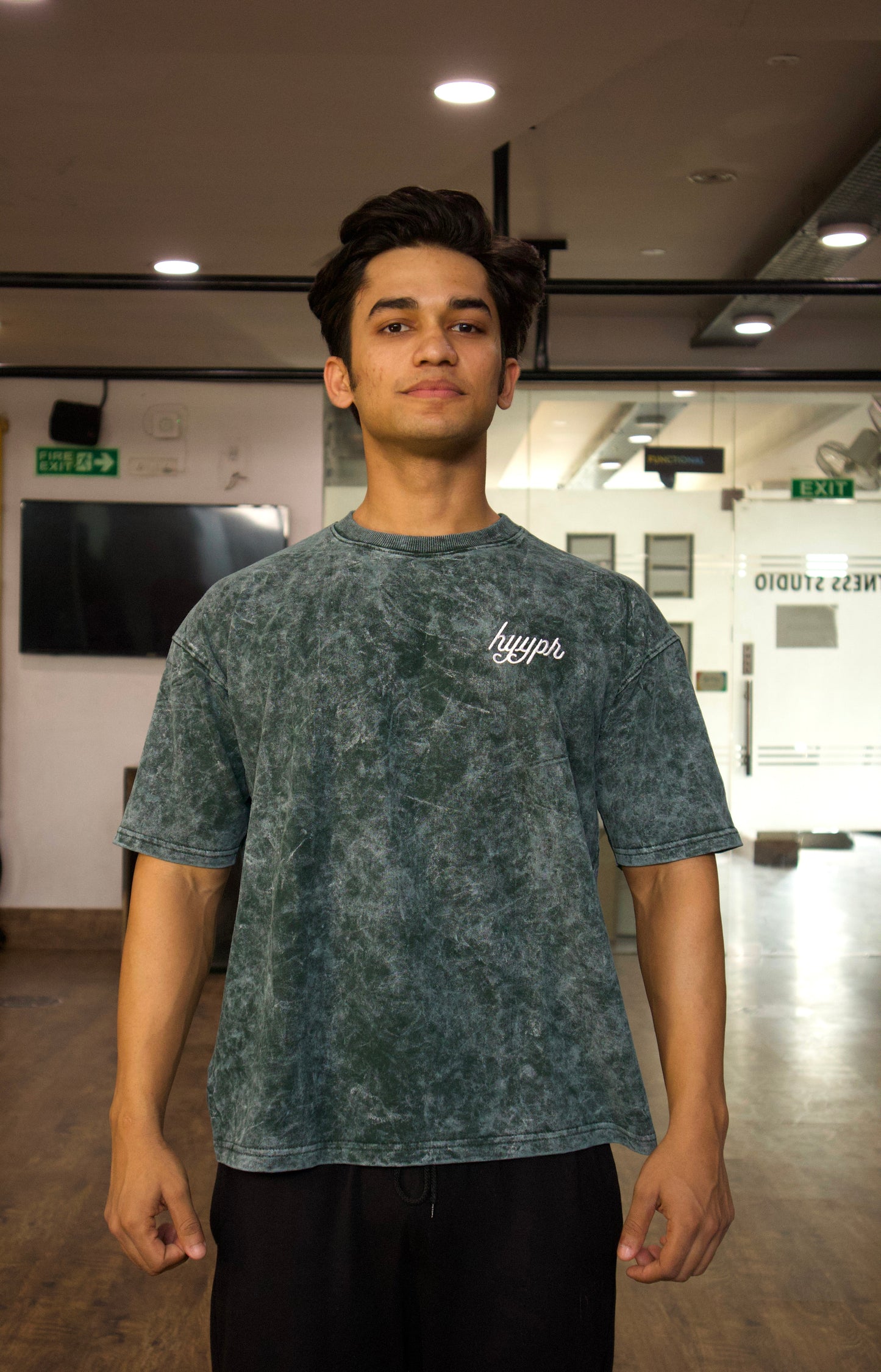 547 Acid Wash Tee (Green)