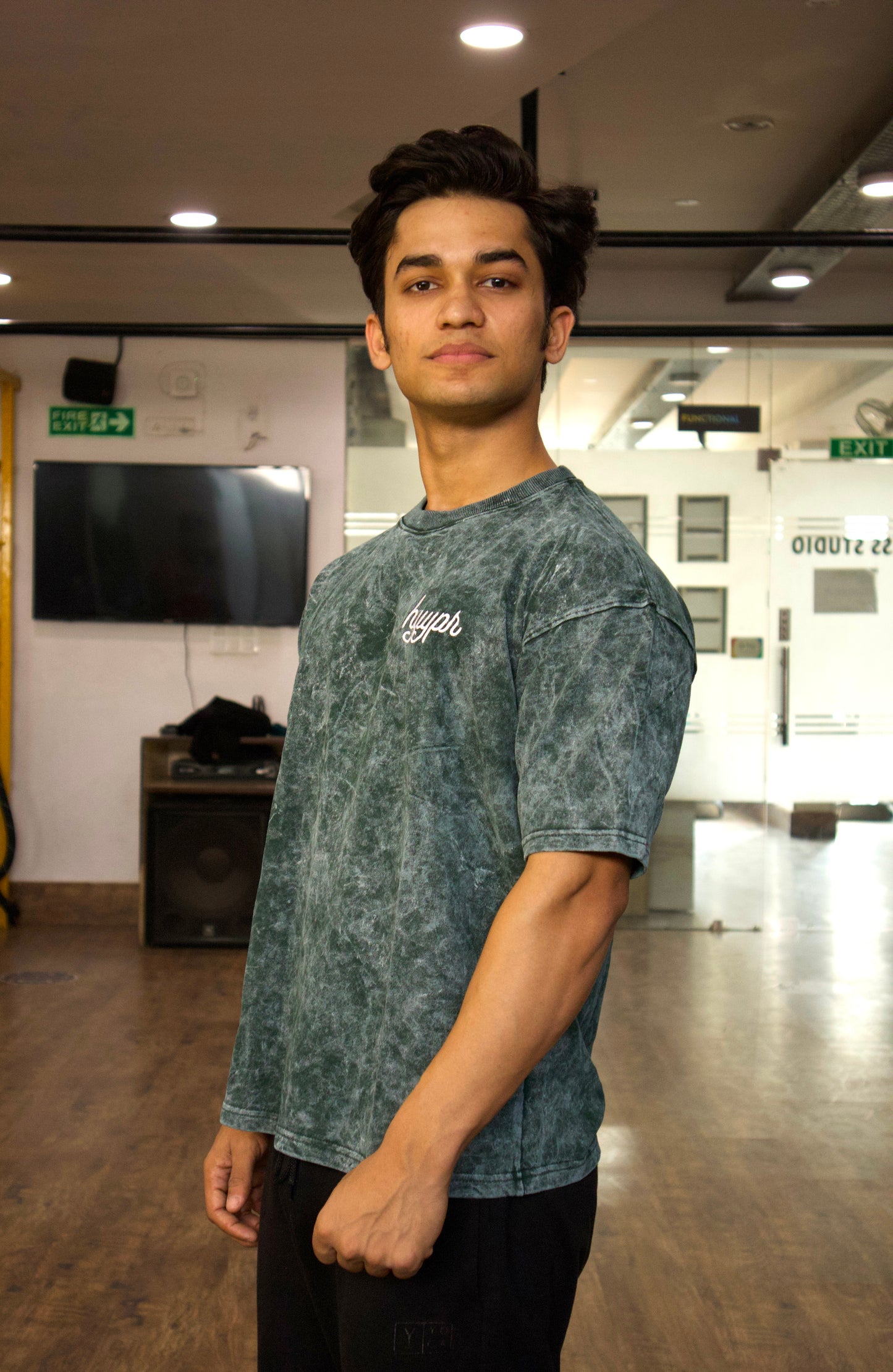 547 Acid Wash Tee (Green)