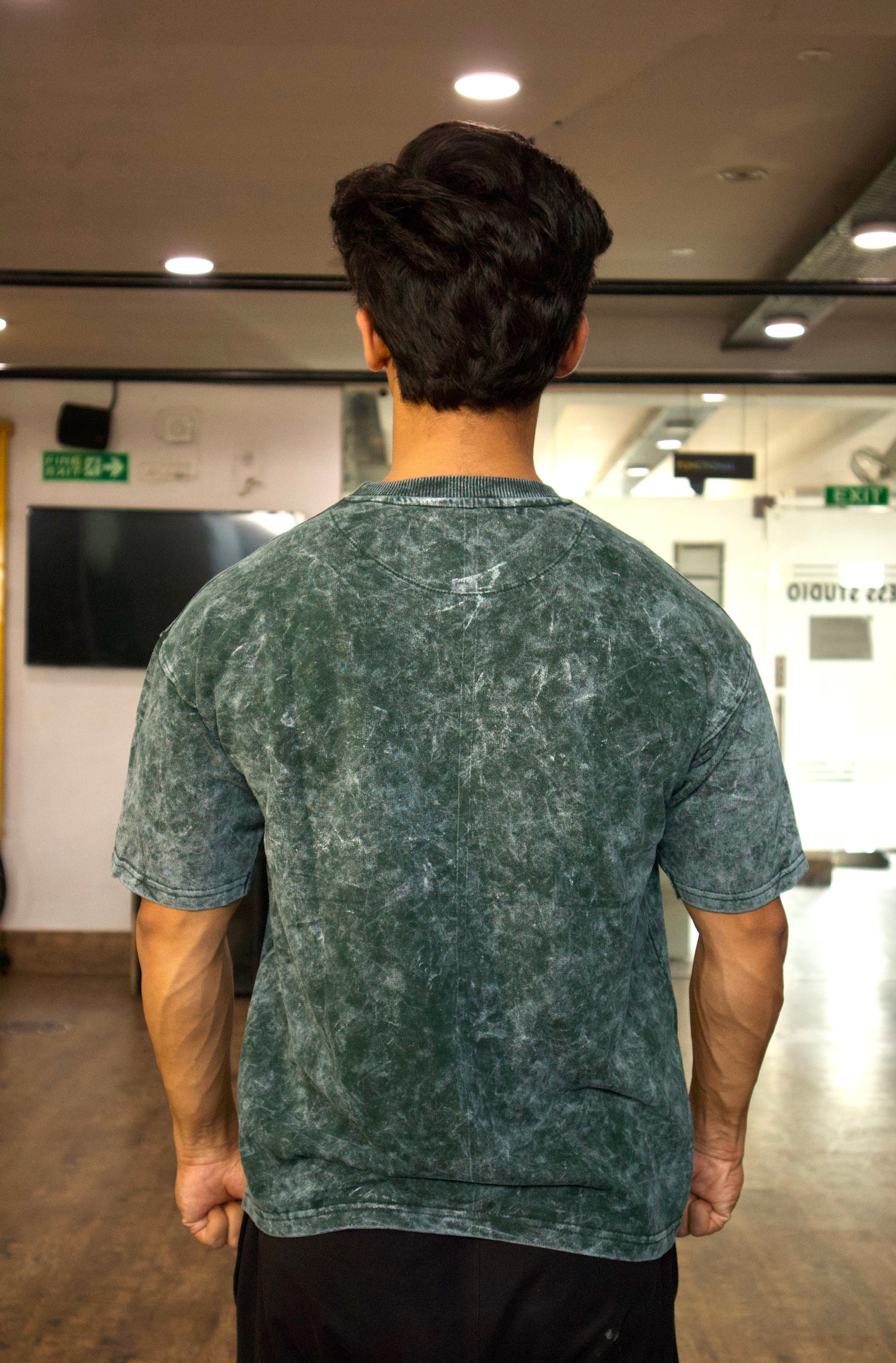 547 Acid Wash Tee (Green)