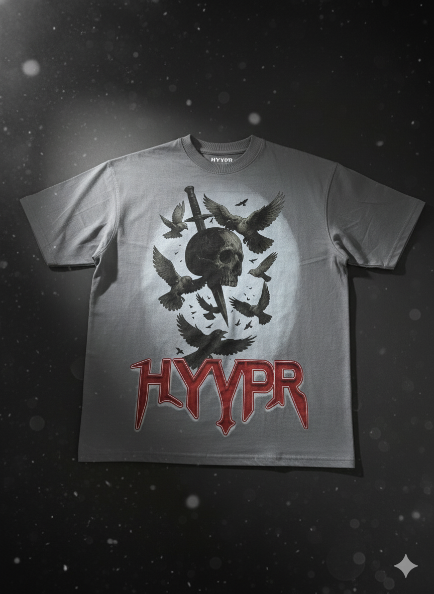 071 Skull Oversized Tee