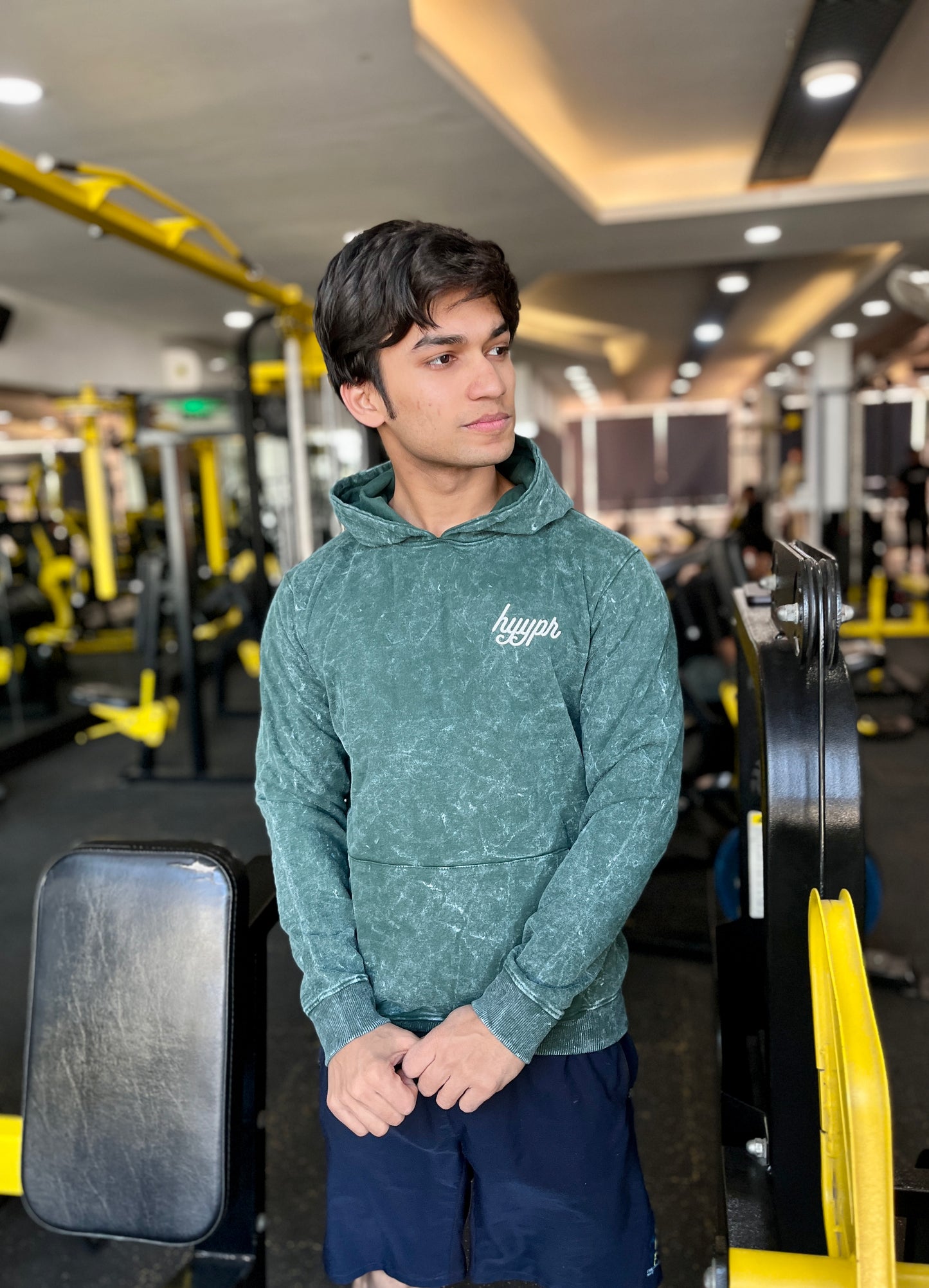 647 Acid Wash Hoodie (Green)