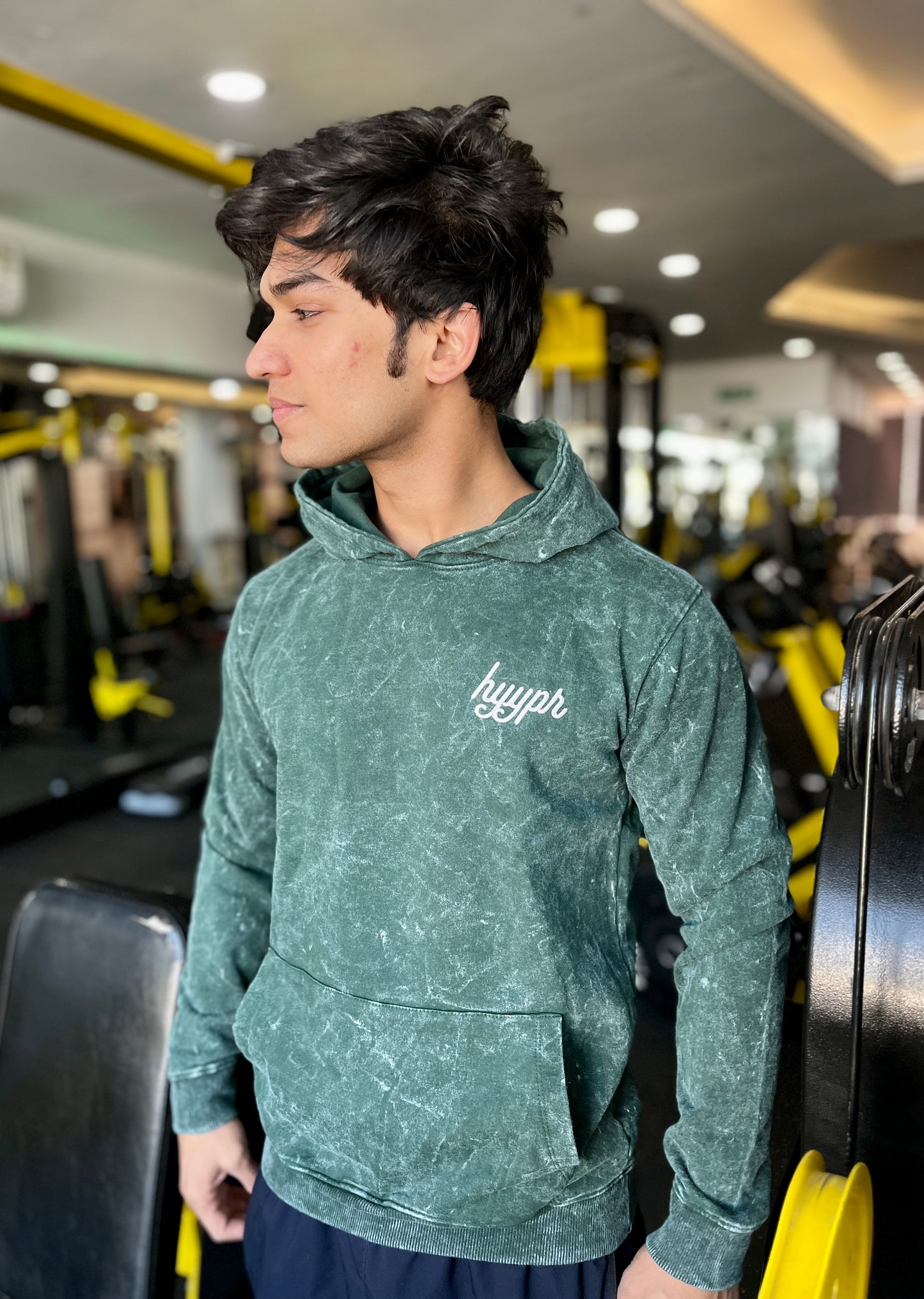 647 Acid Wash Hoodie (Green)