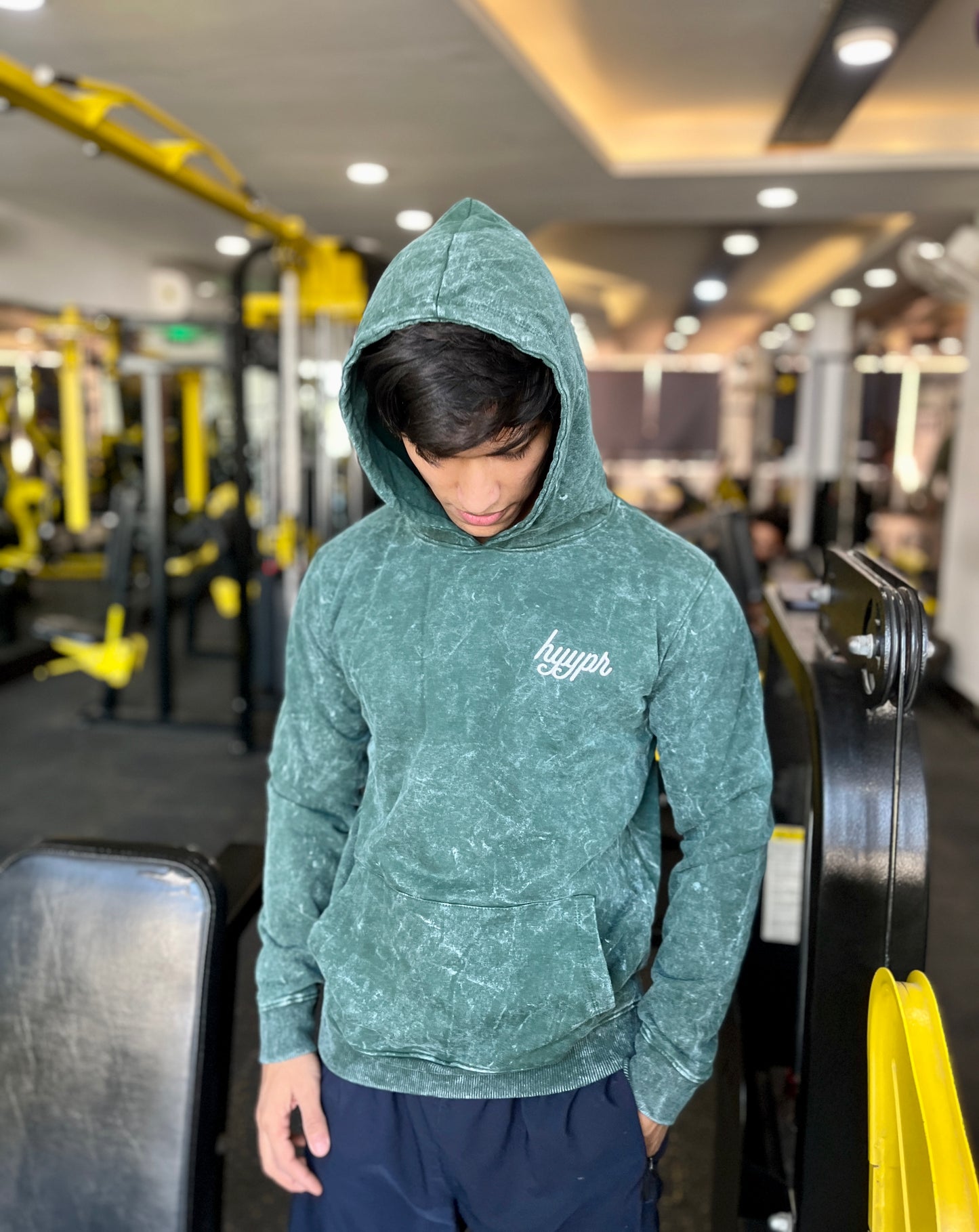647 Acid Wash Hoodie (Green)